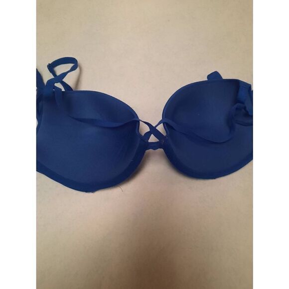 Victoria's Secret size 32C Strappy Blue Push Up Bra - Picture 3 of 3